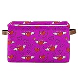 Waassud Cestas de almacenamiento plegables de lona impermeables con asas, grandes organizadores de armario y hogar para estantes, oficina, lavandería, 1 paquete