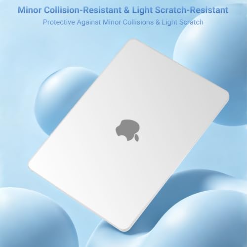 Image of MOSISO Compatible with MacBook Air 15 inch Case M4 M3 M2 2025 2024 2023 Release A3241 A3114 A2941 with Touch ID, Plastic Hard Shell Case&Keyboard Cover&Screen Protector&Storage Bag, Translucent