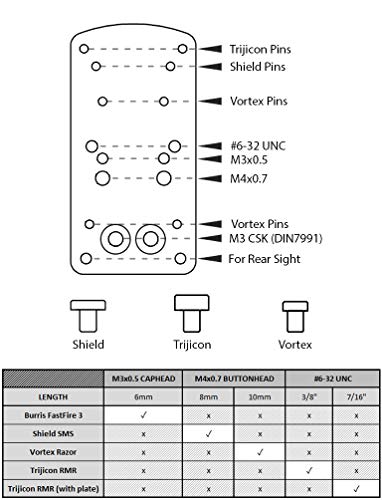 Plaque de montage red dot pour Springfield XD et HS 9mm - 3