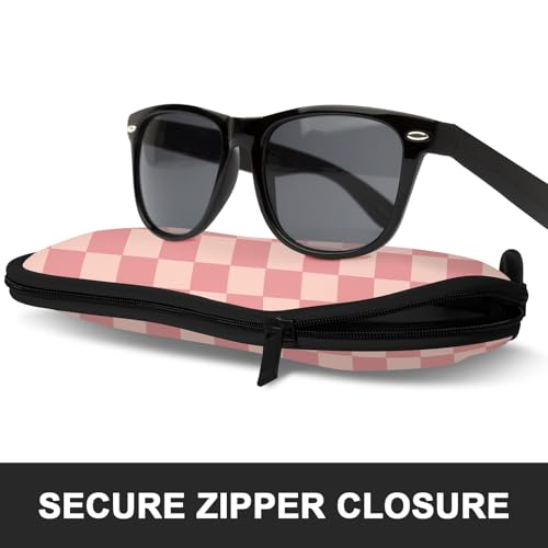Image of Sunglasses Soft Case, Ultra Light Portable Neoprene Zipper Glasses Case for Men Women