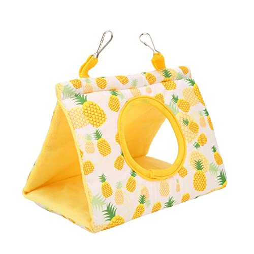 Image of Zerodis Parrot Hammock, Birds Hammock Hut Bird Bed House Tent Budgie Shed Hanging Snuggle Cave Nest for Lovebirds Cockatiels
