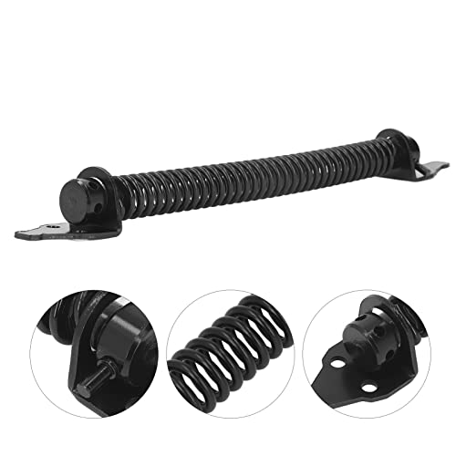 Self Closing Gate Spring, 14" Adjustable Gate Door Closer Spring Kit with Screws for Wooden Fence (Black) - Image 3