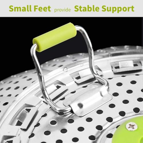 Cesta de vapor de verduras BetterJonny para cocinar sin quemarse gracias al mango extensible 5