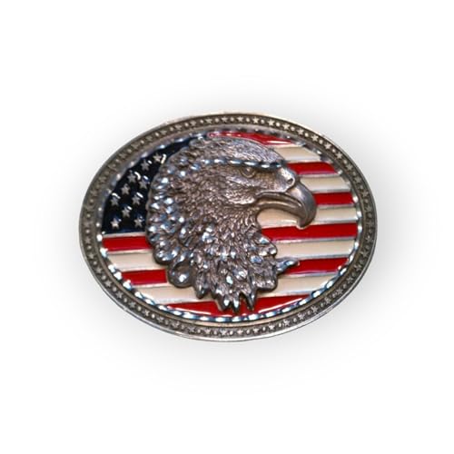 Belt Buckle - Usa Flag Eagle Head Mens Bb1924 Brand (Make Your Own Design With Pictures)