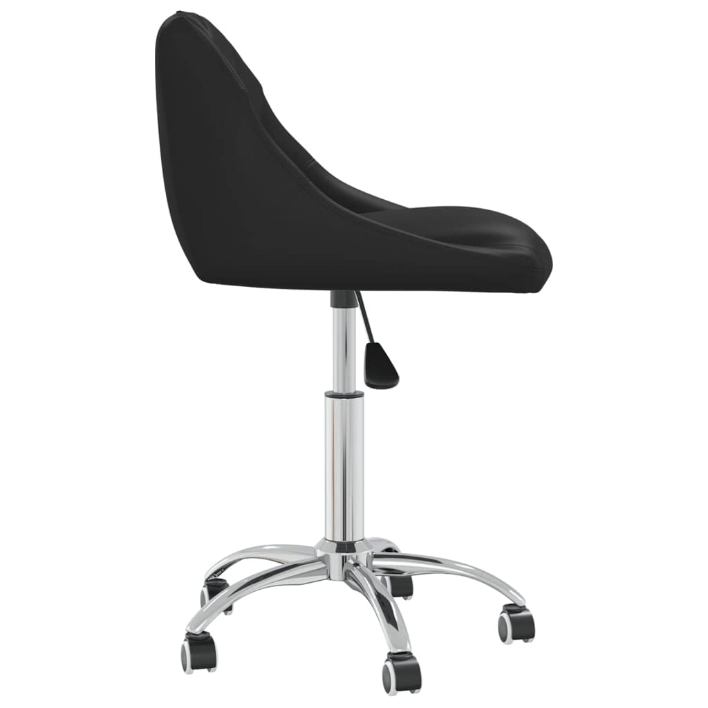 Sillas de comedor giratorias de 360 grados, 4 unidades, altura regulable, giratoria, color negro, piel sintética con ruedas