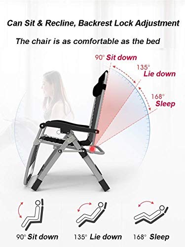 Chaise inclinable pliable zero gravity grand format réglable avec coussin violet - 8