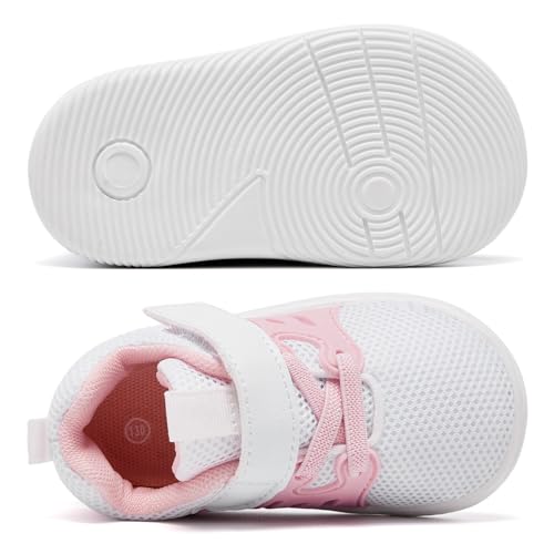 Image of MORENDL Toddler Sneakers Baby Boys & Girls Barefoot Shoes Lightweight Breathable Walking Running Tennis Athletic Sport Shoes