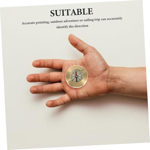 Brújula portátil vintage de cobre para supervivencia miniatura 6