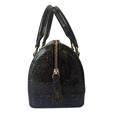 Image of Ladies Summer Jelly Pillow-shaped Top Handle Handbag Candy Color Transparent Crystal Purse