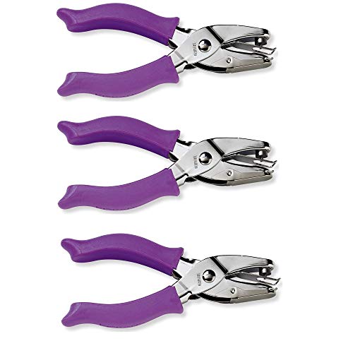 Fiskars 23517097J Circle Hand Punch, 1/8 Inch, Purple, 3 Pack