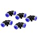 uxcell 5 Pcs Air Pneumatic 6mm L Shaped Push in Elbow Connector Tube Fittings