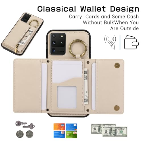 Coque Galaxy S20 Ultra Asuwish ZHKLLB évite rayures étui beige - 6