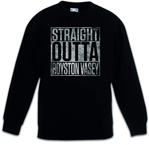 Sweat-shirt Royston Vasey en maille douce noire pour fille et garçon