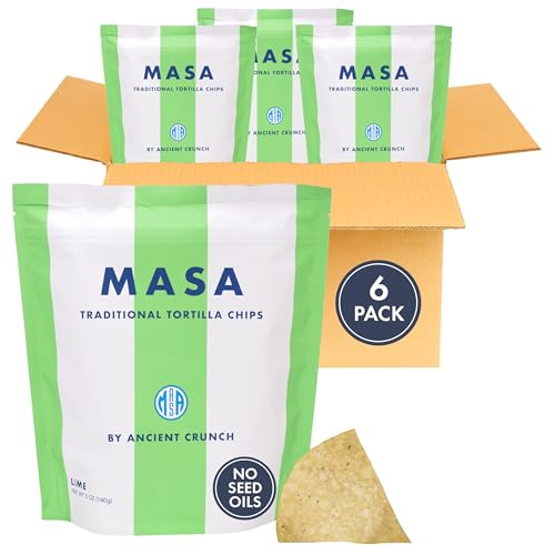 MASA Chips Lime Flavored Corn Tortilla Chips Cooked in Beef