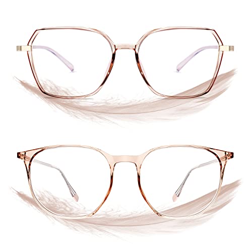 Image of ROCKNIGHT blue light glasses for women anti eyestrain headache,2 pack for computer gaiming tv and phones