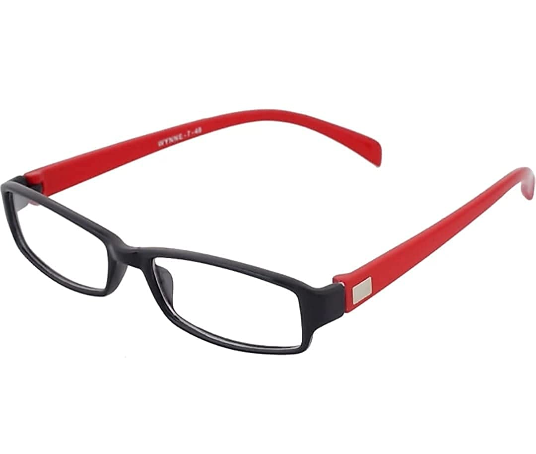 Glasswear Reading Glasses For Men & Women Anti Glare 1.00 1.25 1.50 1.75 2.00 2.25 2.50 2.75 3.00 3.25 3.50 3.75 4.00 4.25 4.50 Black And Red Sides Square Frame-image-23