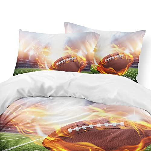 Parure de lit rugby en microfibre avec housse de couette 200x200