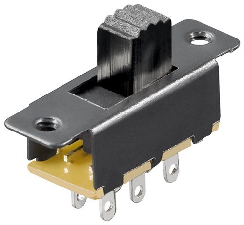 Preisvergleich Produktbild Goobay 10173 Schiebeschalter - 2x UM, 6 Pins, schwarz