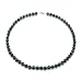 7.0-7.5mm Black Saltwater Akoya Cultured Pearl High Luster Necklace 18"