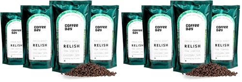 Image of Cafe Coffee Day - Relish 200 Gm Each (Pack Of 8) | Filter Coffee Powder Bag | 70% Coffee & 30% Chicory, Medium To Dark Roast | South Indian Filter Coffee Powder