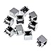 Ganasome 10 Pcs Shielded RJ45 Female 8P8C 90 Degree Angle Network Modular Connector for PCB - Enhanced Connectivity with LED Indicators