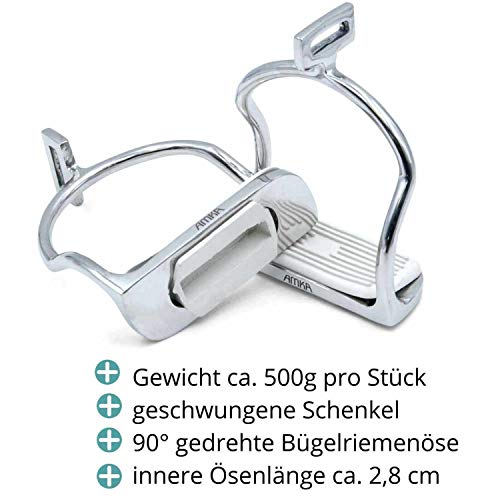 AMKA Isländersteigbügel Tölt Sicherheitssteigbügel mit weißen Einlagen Island