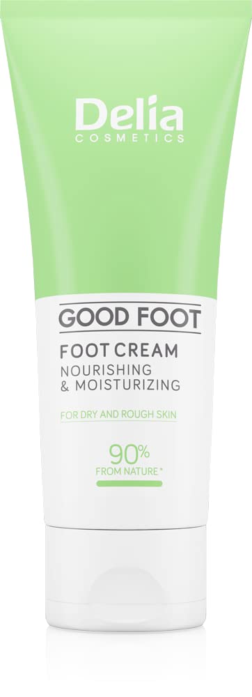 Delia Cosmetics - Good Foot - Nourishing Foot Cream - Moisturizing, Nutrition and Regeneration – Beat Dry and Coarse Feet - Soybean Oil, Shea Butter, Lanolin, Allantoin, Peppermint Extract - 100ml