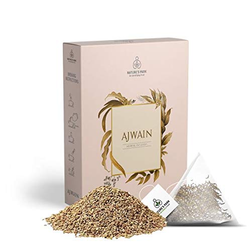 Image of Nature's Park - Ajwain Herbal Infusion - 5 Premium Tea Bags - Pure & Natural Detox Wellness Drink for Immunity Boost, Digestion, Stress Relief - Reduces Bloating, Acidity - Supports Weight Management