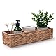 Wasserhyazinthe Toilettenpapier Aufbewahrung Korb Badezimmer Aufbewahrungsbox Organisation Tampon Lagerung mit 3 Fächern (Großes Fach 42cm x 14cm x 9cm)