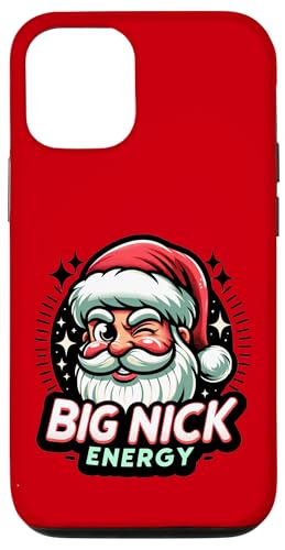 Big Nick Energy Santa Funny Christmas ���[���A �X�}�z�P�[�X iPhone 12/12 Pro �p