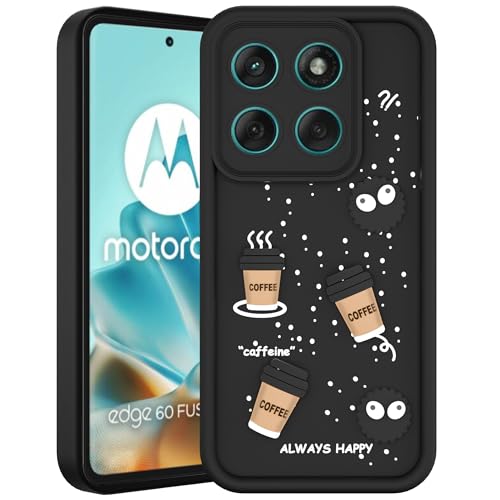 Image of A rtistque Back Cover Case for Motorola Moto Edge 60 Fusion | Edge 60 5G | Cute Fun Cartoon 3D | Silicone Case | Camera Protection | Shock Proof Cover | Motorola Edge 60 Fusion Back Cover - Black