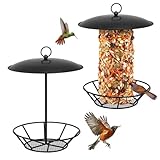 2 Pcs Suet Feeder Cylinder Bird Feeder, S-6-2 Cylinder Birds Feeders for Outdoors, Bird Suet Cake Holder Backyard Wild Birdfeeding Birds Feeders for Outdoor Garden Accessories