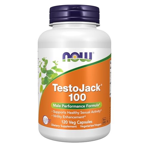 NOW Foods Supplements TestoJack 100 with LJ100 a potent standardized extract of Tongkat Ali (Eurycoma longifolia) Tribulus and ZMA 120 Veg Capsules