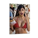 GAUSKY Mia Khalifa Sexy Model Pornstar Actress Canvas Wall Art Posters for Room Aesthetic And Decorative Poster For Living Room Bedroom Office Decor 08x12inch(20x30cm)