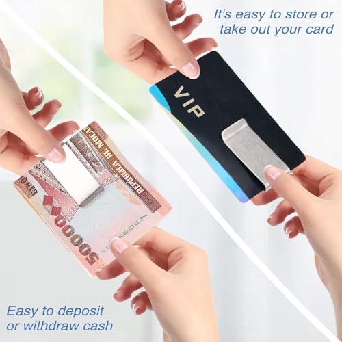 12 Pcs Mens Money Clips Cash Clip Men Money Clips for Cash Stainless Steel Credit Card Clip Metal Money Clip Slim Cash Wallet Money Clip for Men Front Pocket Minimalist Wallet Clip4