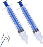 immagine prodotto Xiaohui887 Irrigatore nasale per bambini, portatile, dispositivo di risciacquo per naso con punte di aspirazione nasale in silicone riutilizzabile e lavabile, 2 pezzi