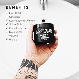 Alternative view of Pacinos Pomade - Flexible Hold, Frizz Control - High Shine Pomade for All Hair Types - 4oz
