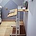 Zytty Mobile Standing Desk, Adjustable Computer Desk Rolling Laptop Cart on Wheels for Home Office, Tall Table for Standing or Sitting, Portable Laptop Stand for Small Spaces, Oak
