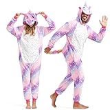 SISKIN Animal Onesie Adult - Unicorn Halloween Costumes for Women Men Couples Halloween Pajamas Cosplay Animal Onesies L