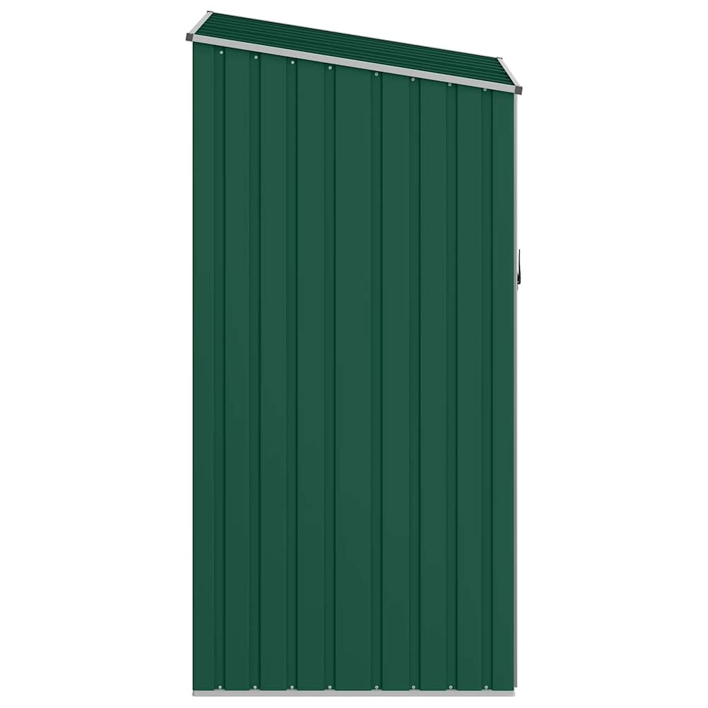 Cobertizo verde de acero galvanizado, 87 x 98 x 159 cm, cobertizo de jardín para guardar herramientas, cortacésped, bicicleta, barbacoa, muebles, cubo de basura en terraza y balcón