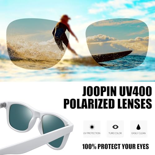 Image of Joopin Square Sunglasses Polarized UV400 Designer Sun Glasses Men Women | Oversized, Plastic Frame, Retro, Vintage, Unisex, Trendy Shades for Driving, Party, Fishing, Business, Costume