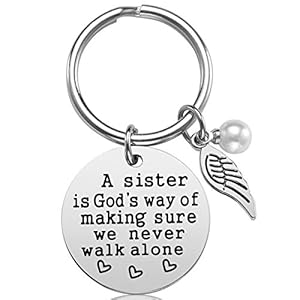Sistergiftasisterisgodswayofmakingsureweneverwalkalonesisterkeychainsisterjewelrychristmasbirthdaygiftsforsistersfromsister Urban Country Home Decor Sister gift a sister is gods way of making sure we never walk alone sister keychain sister jewelry christmas birthday gifts for sisters from sister urban country home decor