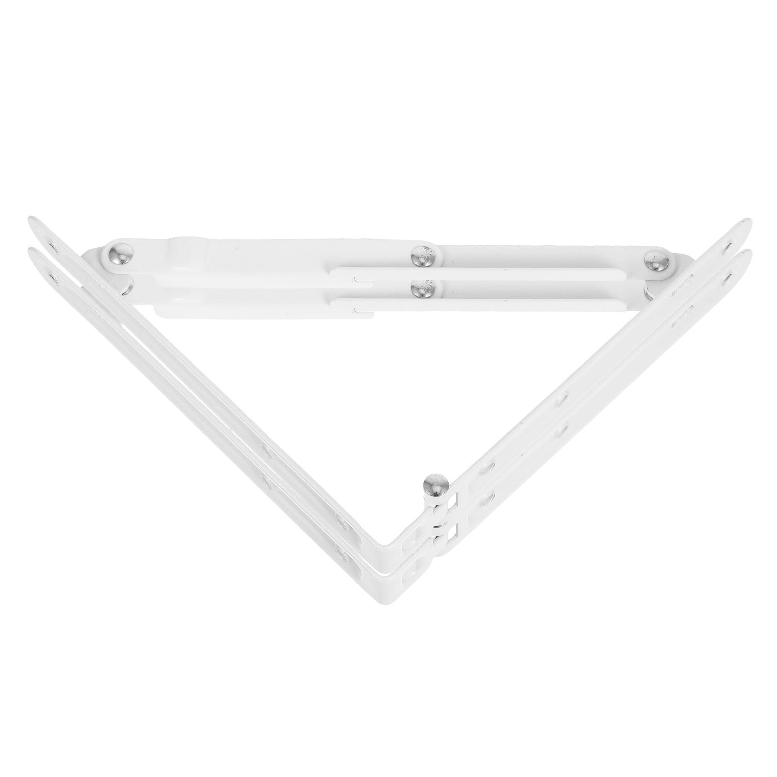 Soportes plegables de hierro blanco triangulares con diseño ajustable de dos piezas