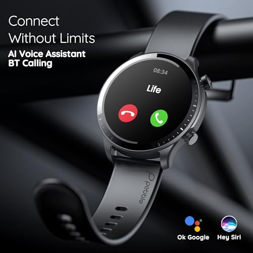 Image of Pebble Cosmos Luxe 3 | 1.43 inch Amoled Display | BT Calling Smart Watch for Men | Health Suite | Multiple Watch Faces