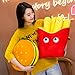 YUDONG 19.6 inches Food Pillows French Fries Plush Stuffed Pillow, Removable Food Plushies,Great for Kids Birthday Gifts and Home Decor. (Fries)