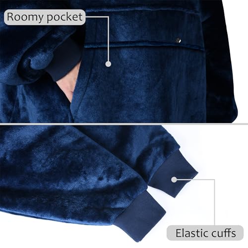 Image of Catalonia Oversized Hoodie Blanket Sweatshirt, Comfortable Sherpa Giant Pullover with Large Front Pocket for Adults Men Women Teenagers Wife Girlfriend