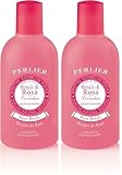 PERLIER Bagnoschiuma Petali di Rosa, 1000ml alla Rosa Rossa del Lancashire, Detergente Corpo Delicato Clinicamente Testato per Tutte le Pelli, Igiene Quotidiana Maxi (Confezione da 2)