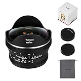 7Artisans 6mm F2.0 APS-C Fisheye-Ultraweitwinkelobjektiv 220° Manuellem Fokus, Kompatibel mit Spiegellosen Fujifilm-Kameras mit X-Mount Fuji X-H/T/T30/S/E/A-Serie Fuji X-E2 Fuji X-T2 X-T30 X-T50