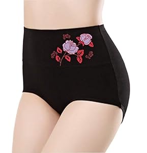 Femme Culotte Slips Lot De 3 Culottes Taille Haute Taille Haute pour Dames Culotte en Coton Culotte Respirante Femme Culotte sans Couture, 3Psc Noir, XXL