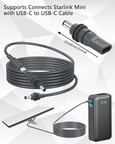 CERRXIAN 2 Pack Adaptador USB C a DC 5.5mm x 2.1mm miniatura 5